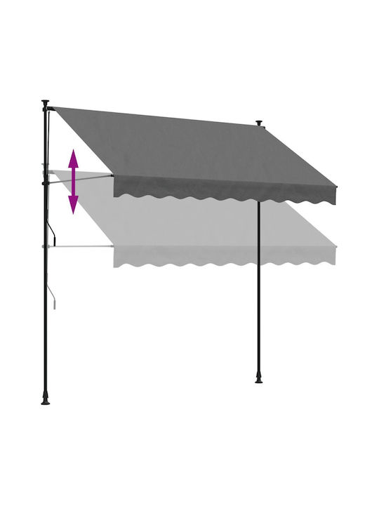 vidaXL Terrace Freestanding Tent Gray 2.5x1.5cm
