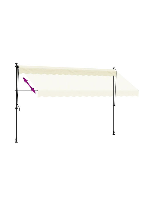vidaXL Terrace Wall Tent Beige 3.5x1.5cm