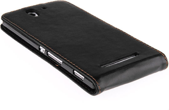 YouSave Accessories Leather-Effect Flip Case Black (Xperia C3) Книга Черен (Realme C3)