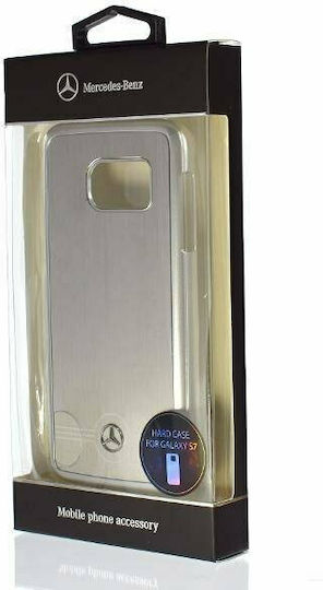 Mercedes-Benz Back Cover Μεταλλικό Ασημί (Galaxy S7)