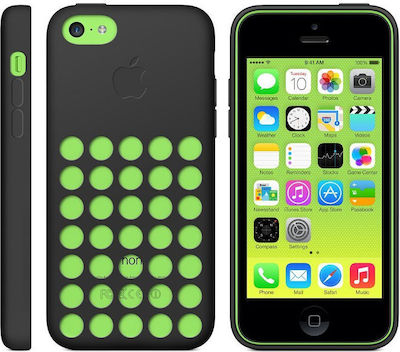 Apple Silicone Case Coperta din spate Silicon Negru (iPhone 5c) MF040ZM/A