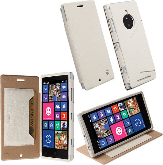 Krusell Malmo Book Synthetic Leather White (Lumia 830)