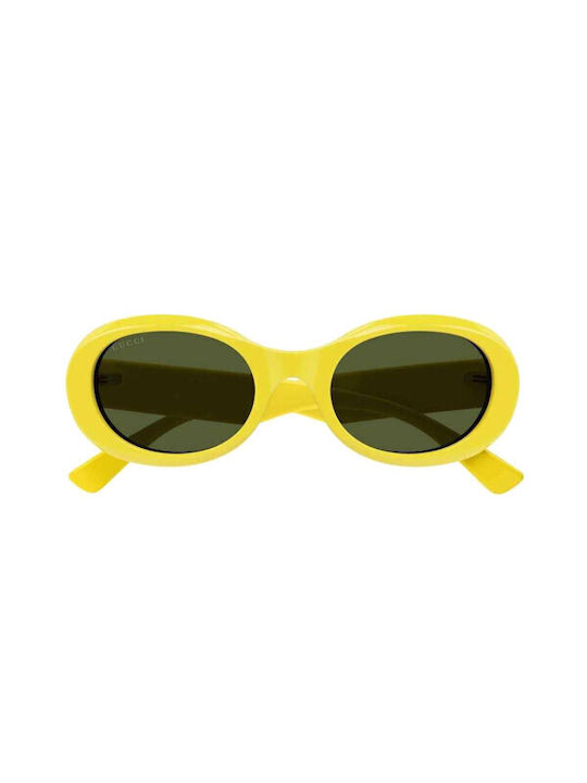 Gucci Women's Sunglasses with Yellow Plastic Frame and Yellow Lens GG1587S 004