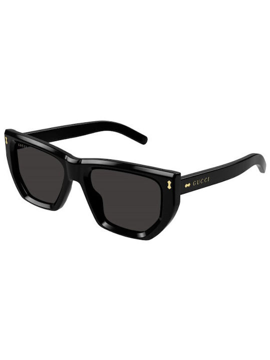 Gucci Women's Sunglasses with Black Plastic Frame and Black Lens GG1520S 001