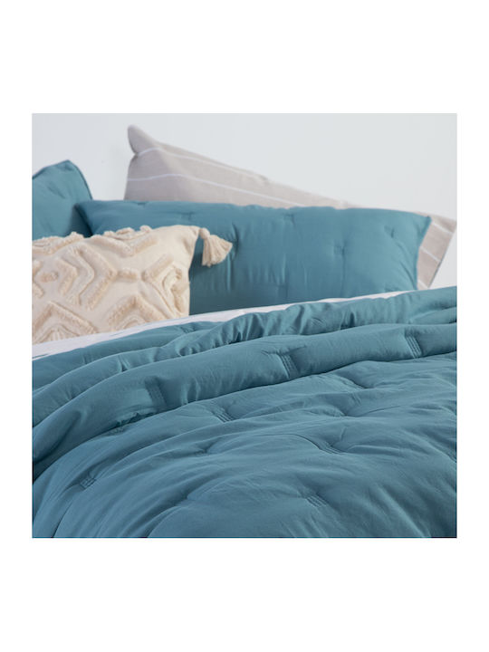 Nef-Nef Homeware Marven Κουβερλί Υπέρδιπλο Microfiber Petrol 230x240cm