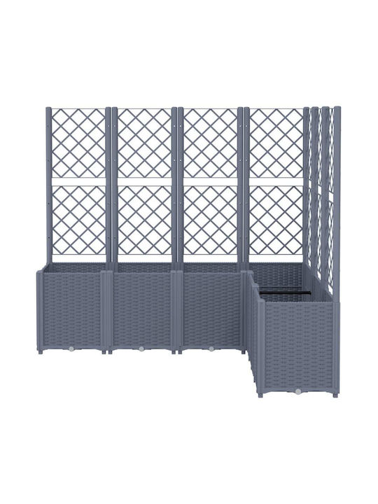 vidaXL Planter Box Plastic Grey 160x120x140cm.
