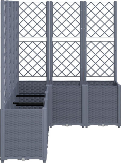 vidaXL Planter Box Plastic Grey 160x120x140cm.