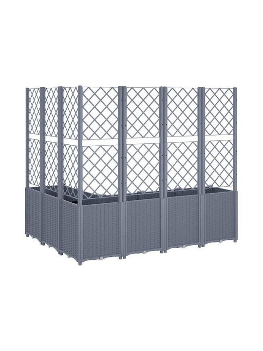 vidaXL Planter Box Plastic Grey 160x120x140cm.