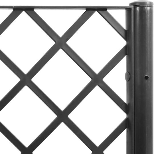 vidaXL Planter Box Plastic Negru 120x40x142cm.