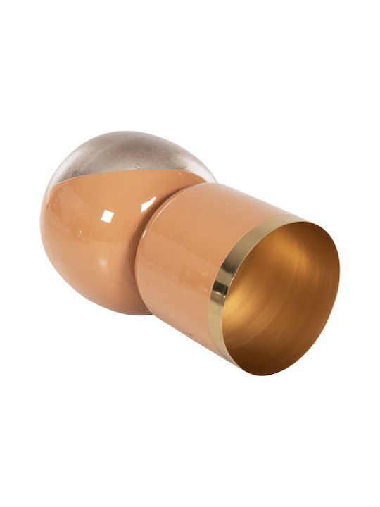 HomeMarkt Διακοσμητικό Βάζο Μεταλλικό Lingon Ροζ Φ21xΥ37cm