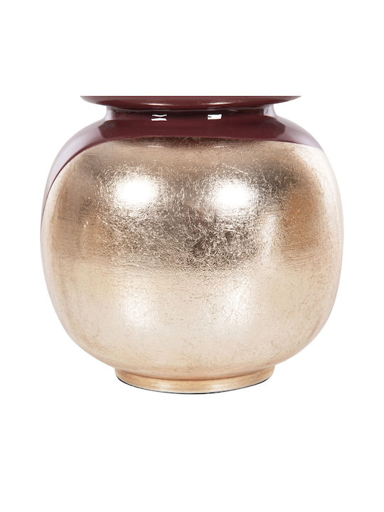 HomeMarkt Διακοσμητικό Βάζο Μεταλλικό Lingon Χρυσό Φ21xΥ37cm