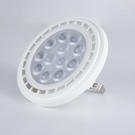 GloboStar LED Bulb 12W 70mm for Socket GU5.3 and Shape AR111 Cool White 1200lm Dimmable