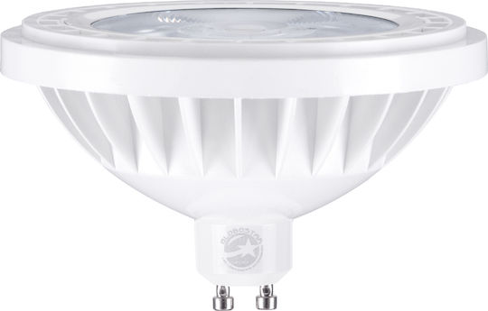GloboStar LED крушка 15W 70mm за фасунга GU10 и форма AR111 Хладно бяло 1500лм Димируем