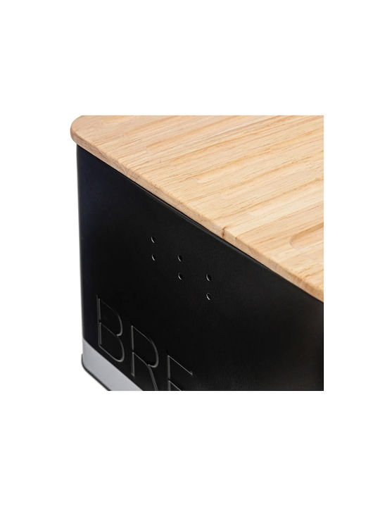 5Five Bread Box with Lid Metallic Black 32.7x20.2x14.5cm