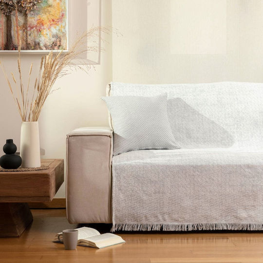 Borea Yaiza Zweisitzer-Sofa Überwurf 180x250cm Grau