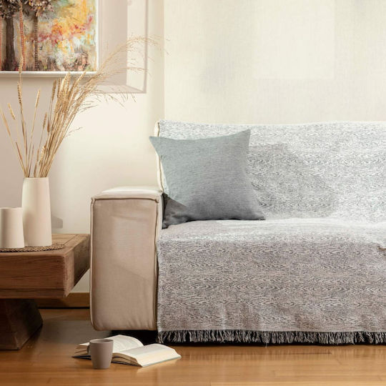 Borea Триместен диван Throw Forest 180x300см. Ecru