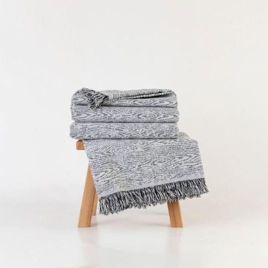 Borea Forest Four-Seater Sofa Throw 180x350cm Blue