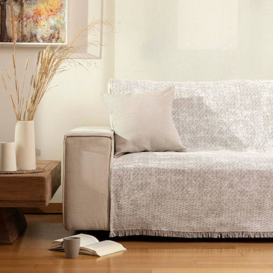 Borea Yaiza Zweisitzer-Sofa Überwurf 180x250cm Grau