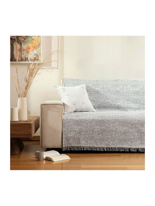 Borea Three-Seater Sofa Throw Forest 180x300cm Ecru