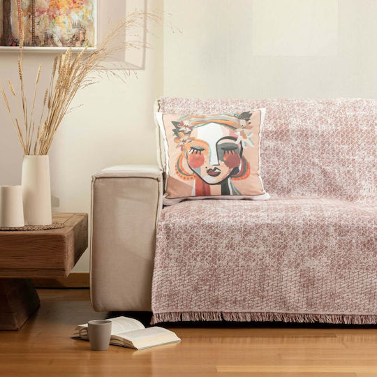Borea Yaiza Zweisitzer-Sofa Überwurf 180x250cm Grau