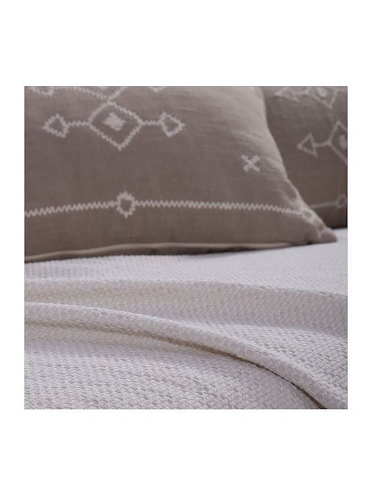 Nef-Nef Homeware Betty Ριχτάρι Τριθέσιου Καναπέ Ζακάρ 180x300εκ. Ecru