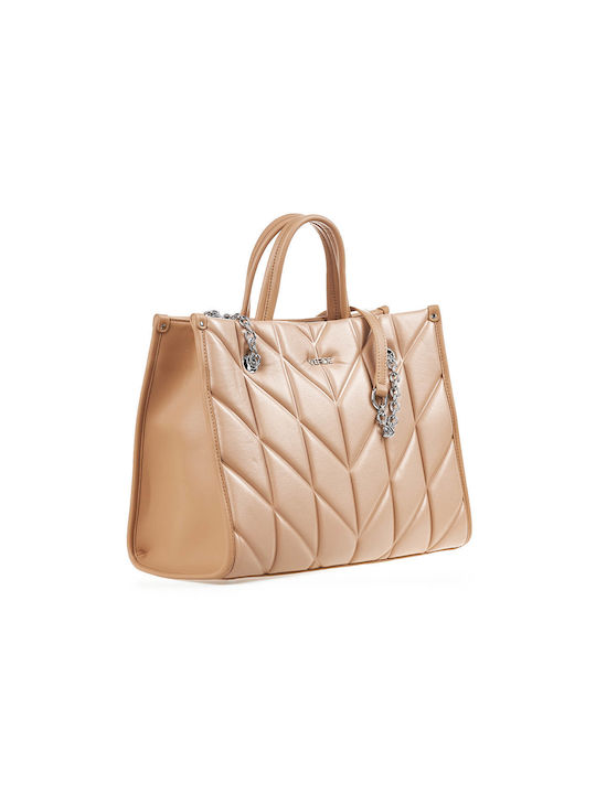 Verde Damen Tasche Hand Beige