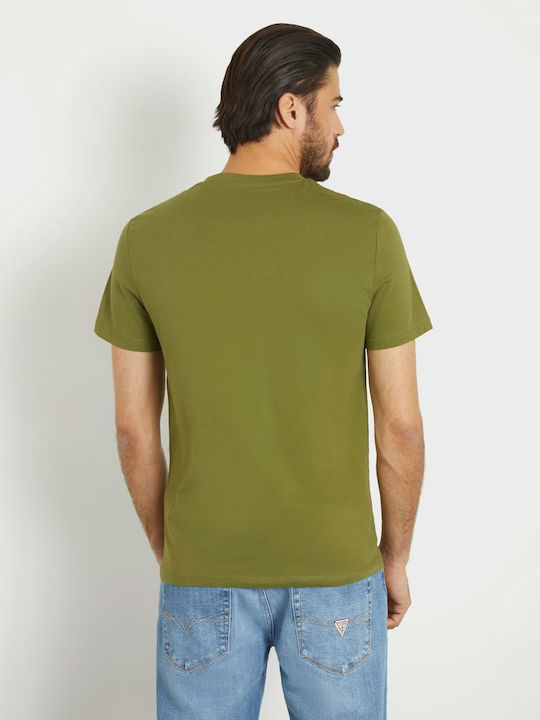 Guess Tricou pentru bărbați cu mâneci scurte Verde