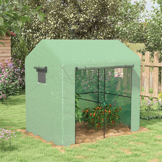 Outsunny 845-939V00GN Оранжерия Къща 2x1.4x2m