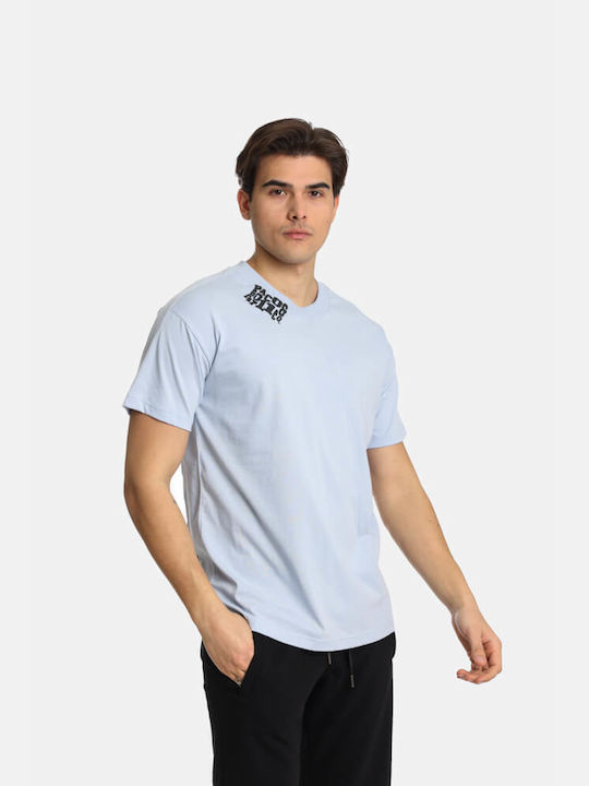 Paco & Co Men's Short Sleeve Blouse Polo Light Blue