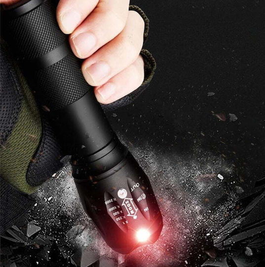 Lumină de lucru și de sit, cu baterie Lanternă LED IPX4 cu Luminozitate Maximă 1800lm Negru