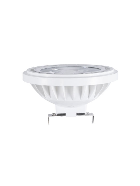 GloboStar Metallic Recessed Spot with Integrated LED and Cool White Light White 11x11cm. 1pcs