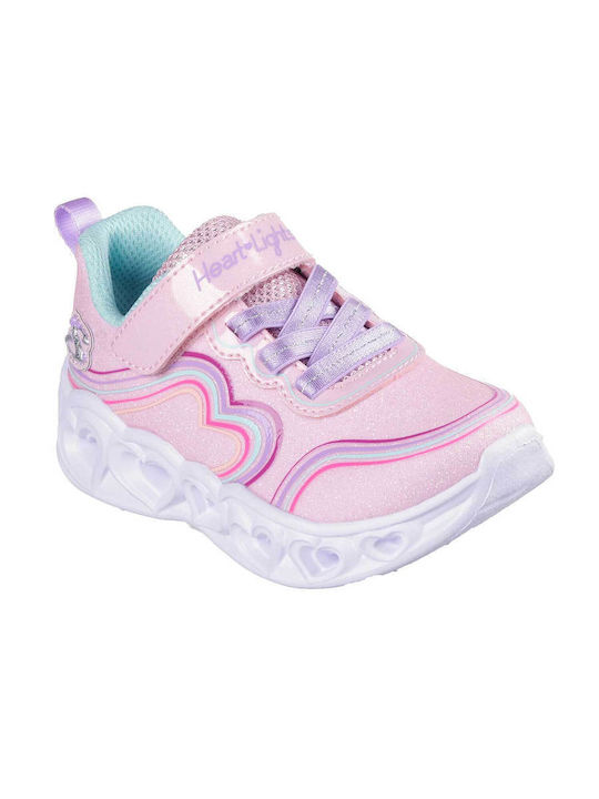Heart Lights Παιδικά Sneakers με Σκρατς Ροζ