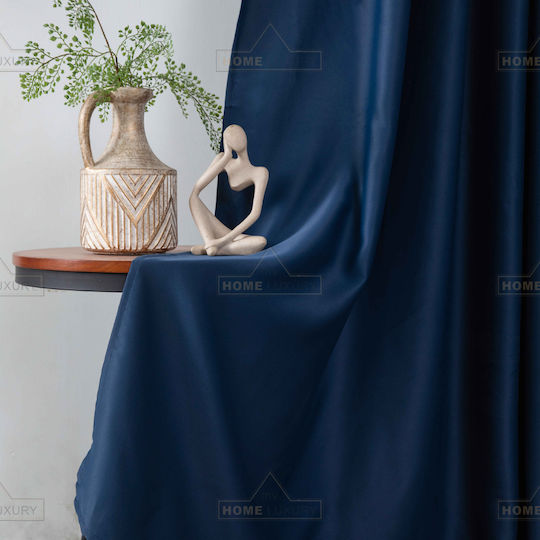 My Home Luxury Dellia με Τρουκς Μπλε 140x265εκ.