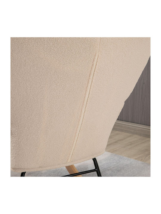 Schaukelstuhl Beige 71x92x101cm