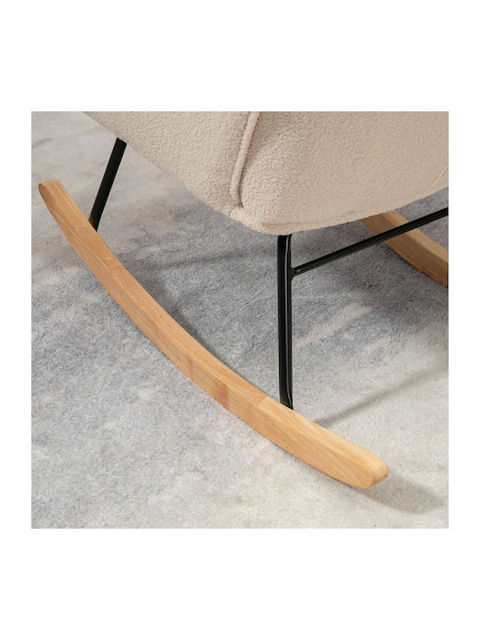 Schaukelstuhl Beige 71x92x101cm
