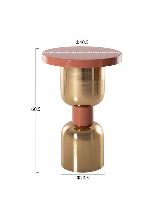 Round Side Table Surat Metal Gold M40xL40xH60.5cm