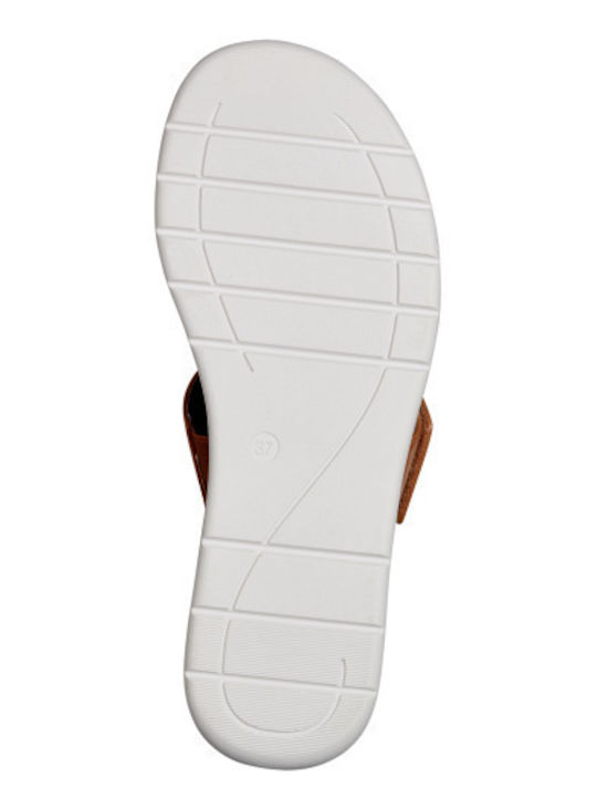 Women's Flat Sandals Anatomic in Tabac Brown Color