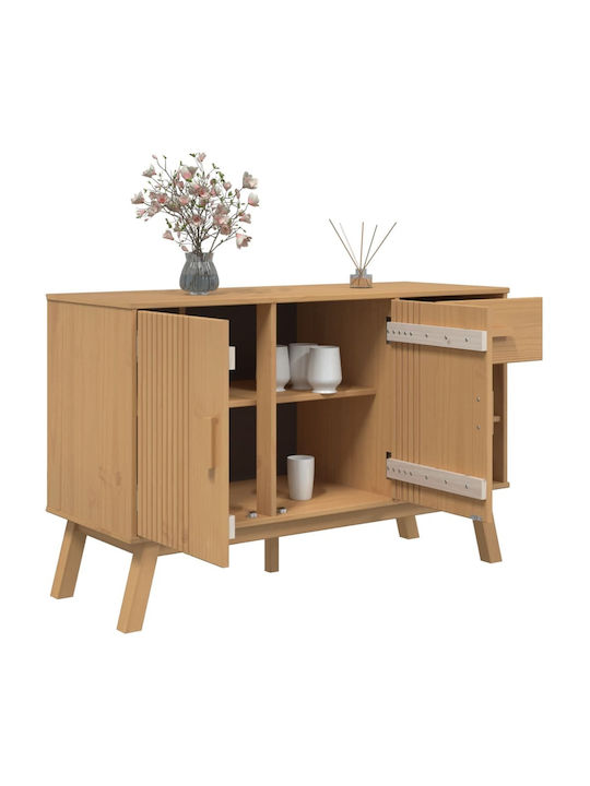 Μπουφές Ξύλινος με Συρτάρια Καφέ 114x43x73.5cm