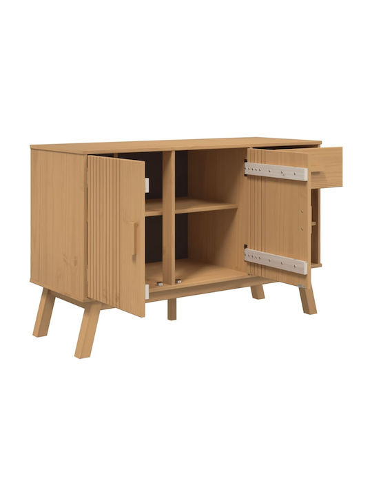 Μπουφές Ξύλινος με Συρτάρια Καφέ 114x43x73.5cm