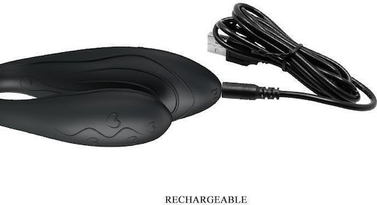 Pretty Love Indulgence Plus Vibrator for Couples with Remote Control 9.5cm Black