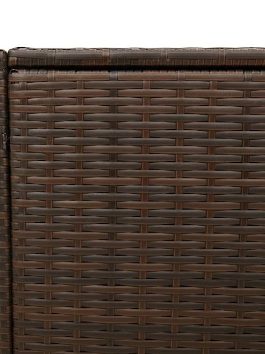 vidaXL Μπαούλο Αποθήκευσης Εξωτερικού Χώρου Rattan 283lt Καφέ Μ120xΠ50xΥ56εκ.