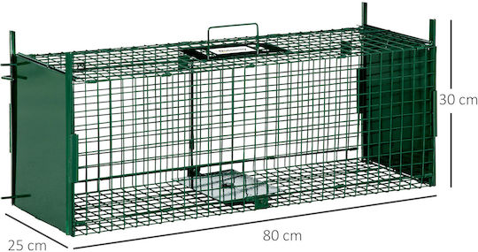 Outsunny Trap Rodent Cage 80x25x30cm