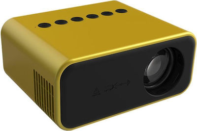 Wownect T500 Mini Projector Λάμπας LED με Ενσωματωμένα Ηχεία Κίτρινος