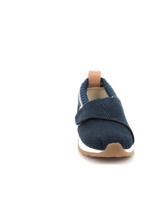 Kids Espradrilles with Hoop & Loop Closure Blue Canvas