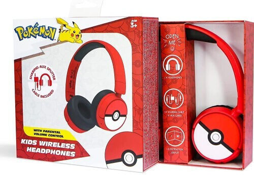 OTL Mario Kart Kids Wireless / Wired On Ear Headphones with 24 hours of Operation Red