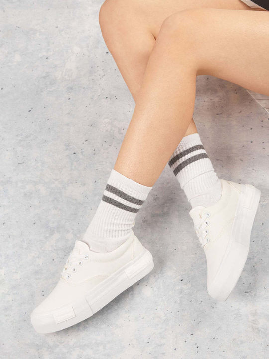 One Way Sk Classic Pentru Femei Flatforms Adidași Albi