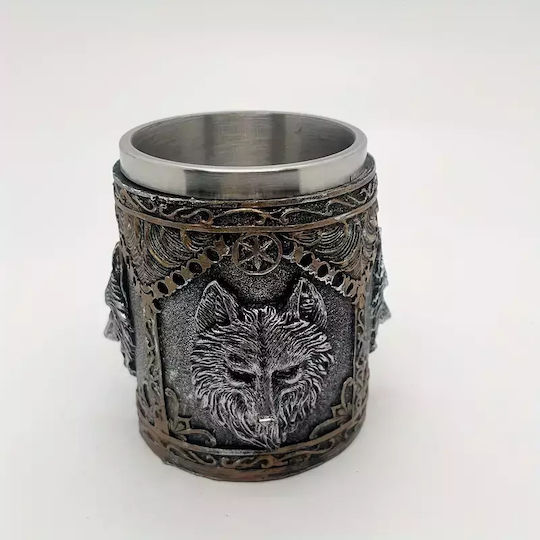 Viking Wolf Becher Metallisch Mehrfarbig 400ml