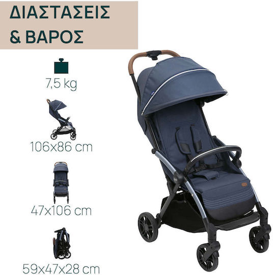 Chicco Goody Xplus Baby Stroller Suitable for Newborn Radiant Blue 7.5kg