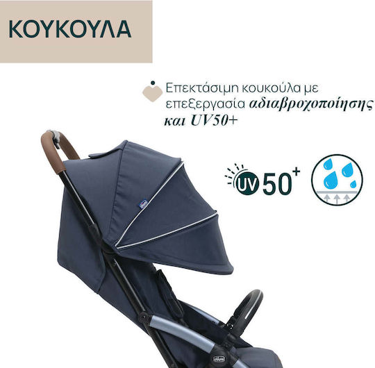 Chicco Goody Xplus Baby Stroller Suitable for Newborn Radiant Blue 7.5kg