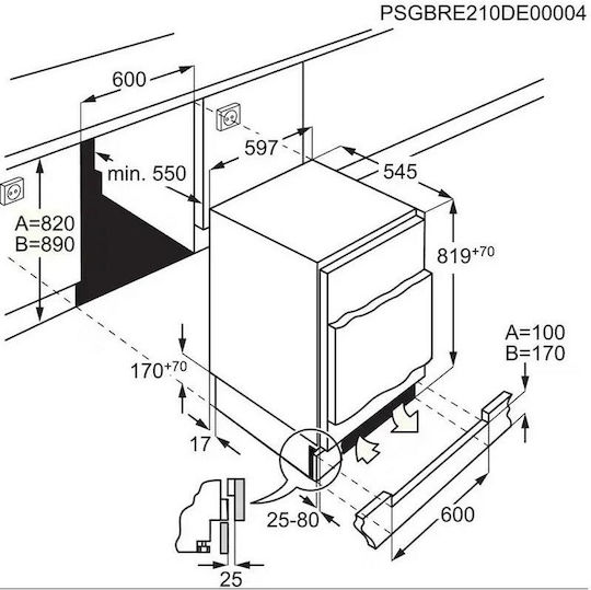 AEG Mini Bar 110lt Î81.9xL59.6xA54.7cm. Alb OSF6I82EF